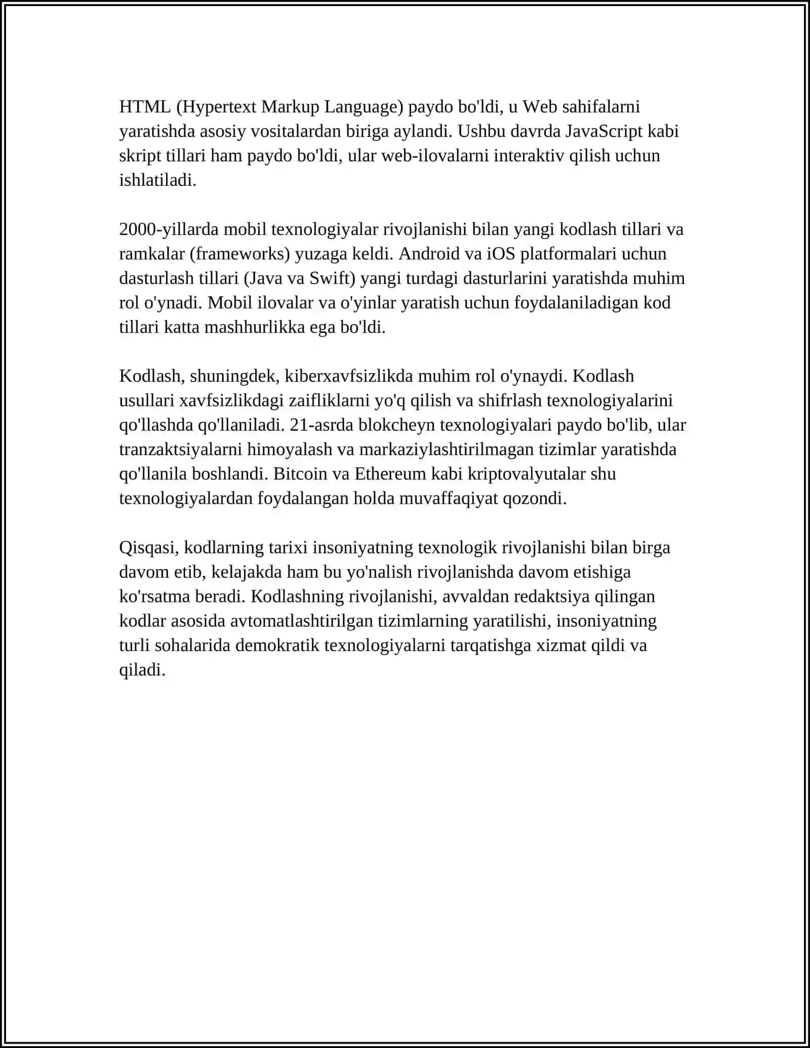 KODLAR HAQIDA 4