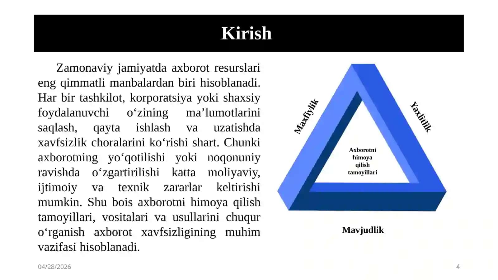 Axborotni himoya qilish tamoyillari 4