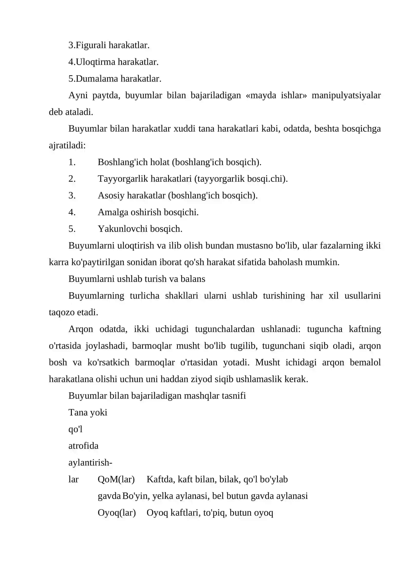 GIMNASTIKA JIHOZLARIDA BAJARILADIGAN MASHQLAR 4