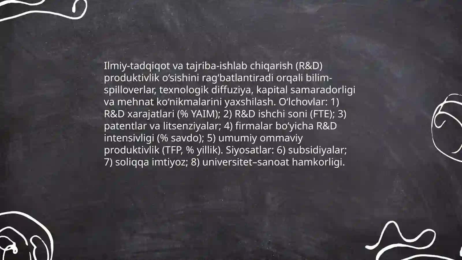 Innovatsiyalar va iqtisodiy o’sish 4