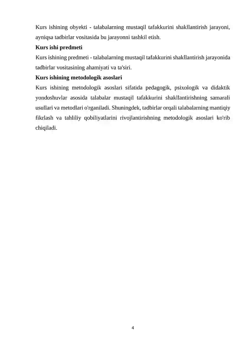 TARBIYAVIY TADBIRLAR VOSITASIDA BOSHLANG’ICH SINF O’QUVCHILARIGA MA’NAVIY-AXLOQIY TARBIYA BERISHNING PEDAGOGIK AHAMIYATI 4