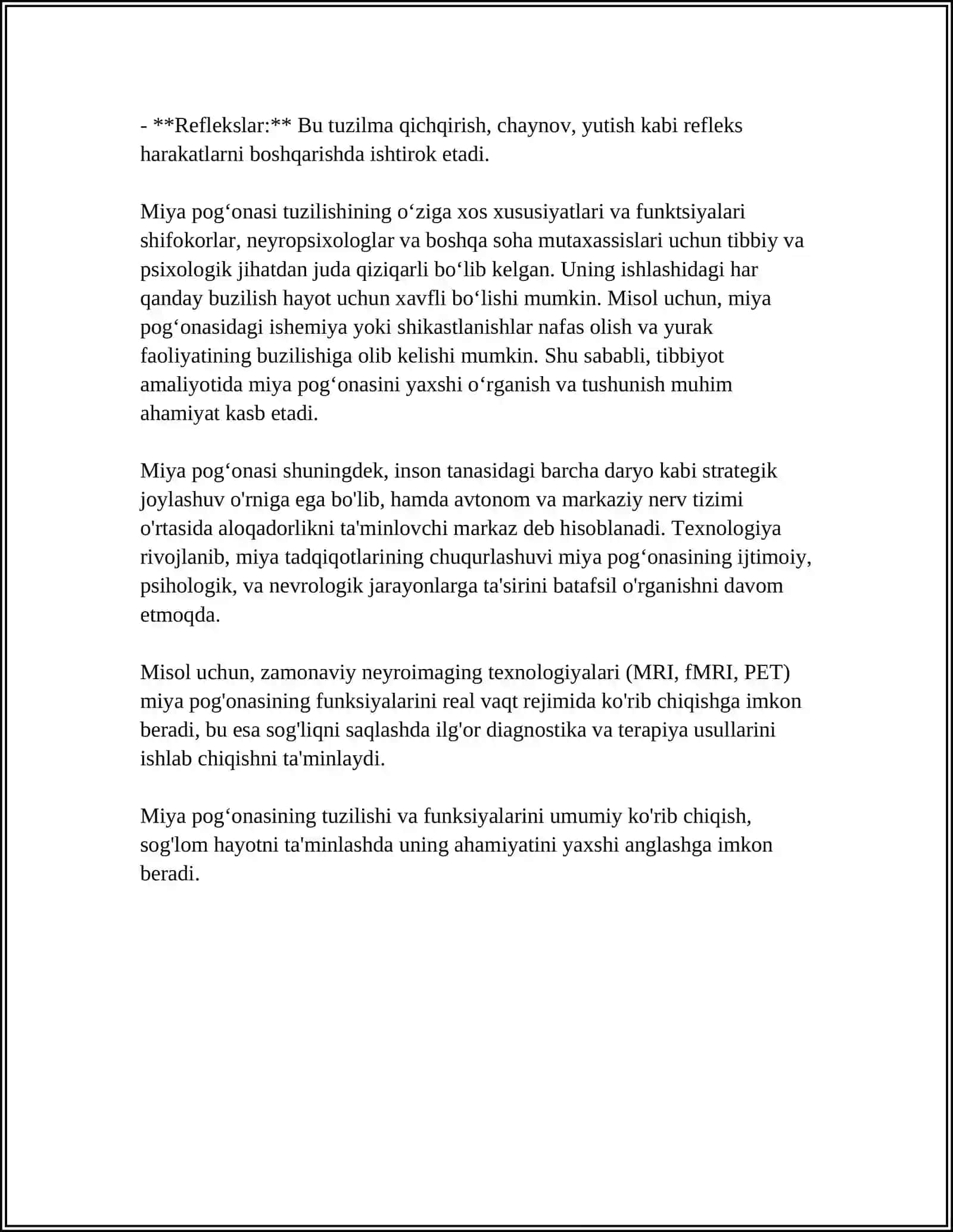 MIYA POGʻONASI ÒZAKLARI VA ULARNING AHAMIYATI 4