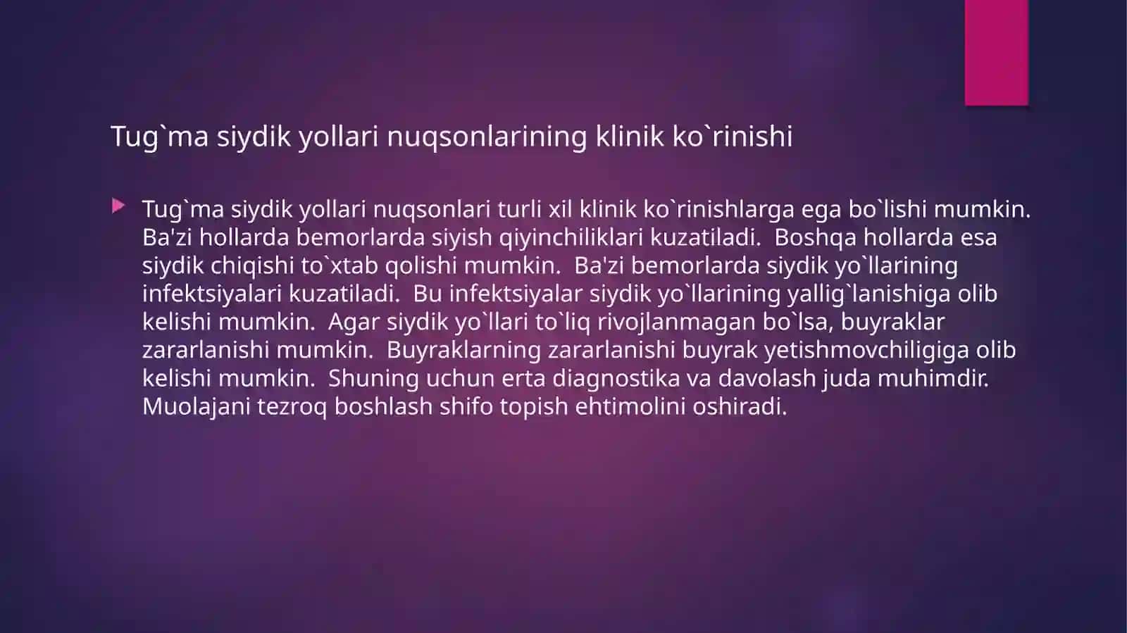 Siydik yòllarida tuĝma nuqsonlarida bajariladigan operatsiyalar 4