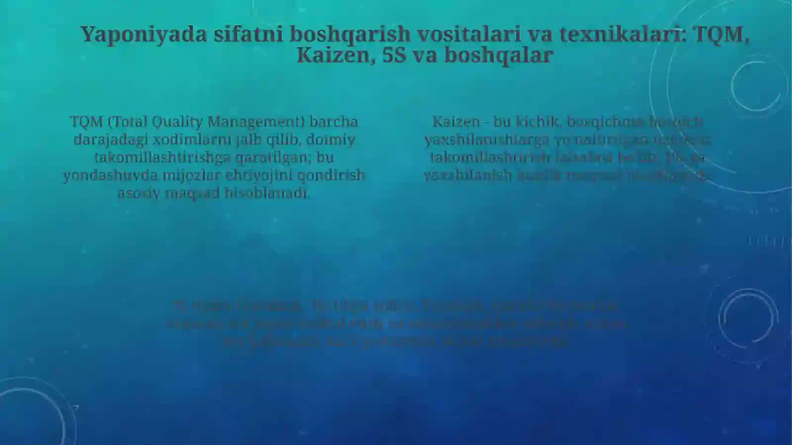 Yaponiyada sifatni boshqarish tizimi va ushbu tajribadan foydalanish imkoniyatlari 4
