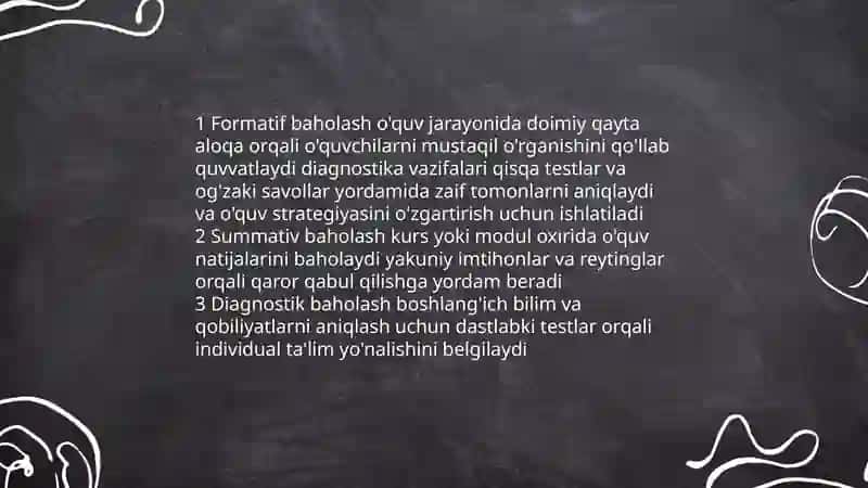 Ta'lim olganlikni tashxis etish 4
