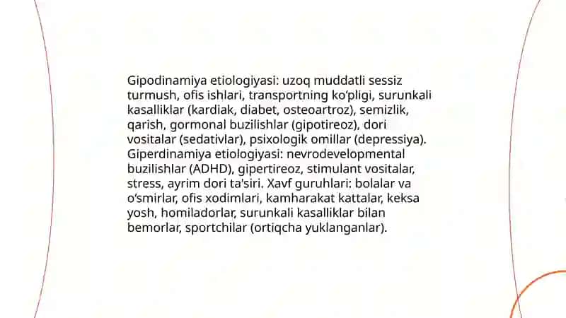 Gipodinamiya va giperdinamiya muammolari 4