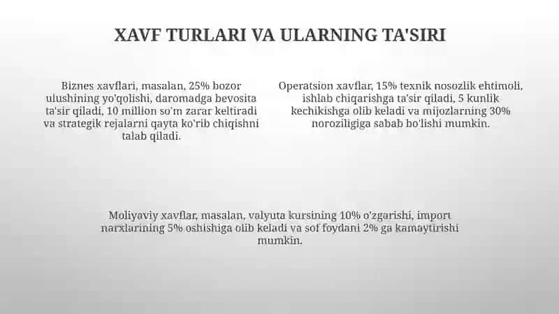 RISKNI O'LCHASH VA QAROR QABUL QILISH 4