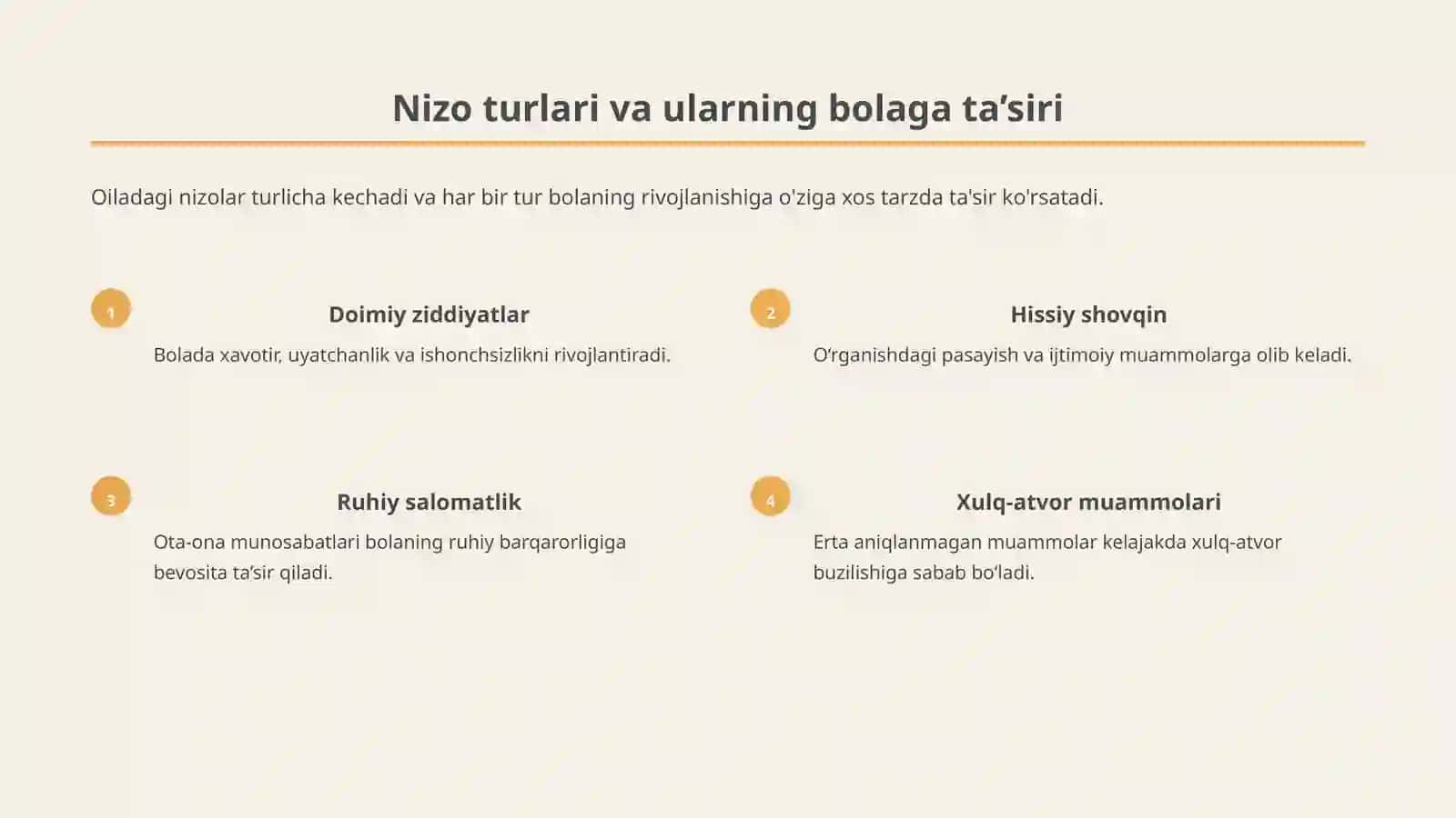Oilada sog'lom bola tarbiyalashdagi o'zaro munosabatlar 4