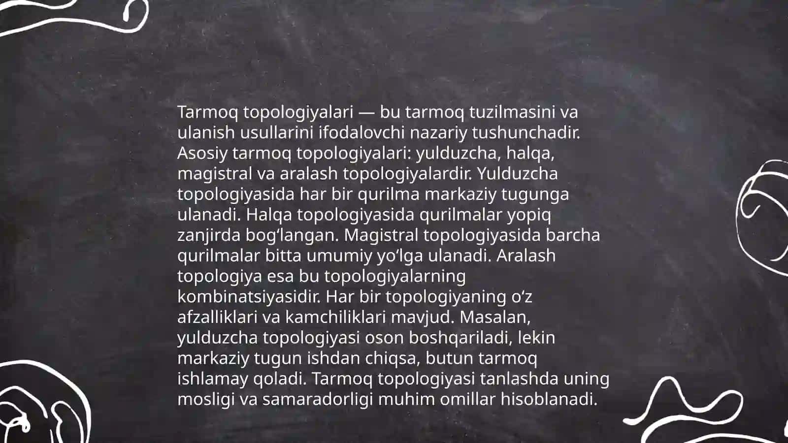 Lokal tarmoq topologiyasi 4