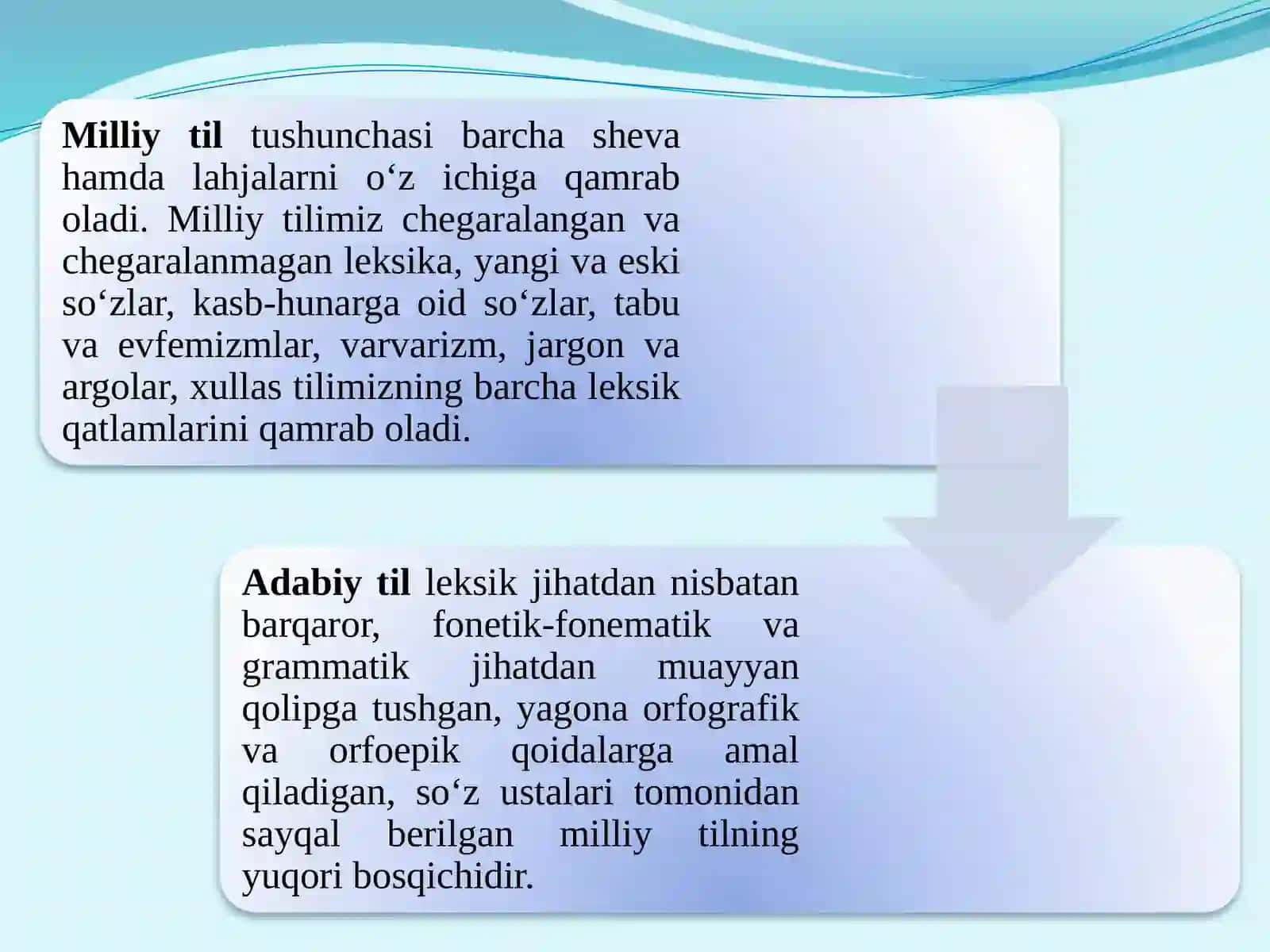 O‘zbek adabiy tili va shevalar munosabati. Real lingvistika (Lingvogeografiya) va dialektologiya. Bugungi kunda dunyo ilm-fanidagi dialektologik tadqiqotlar 4