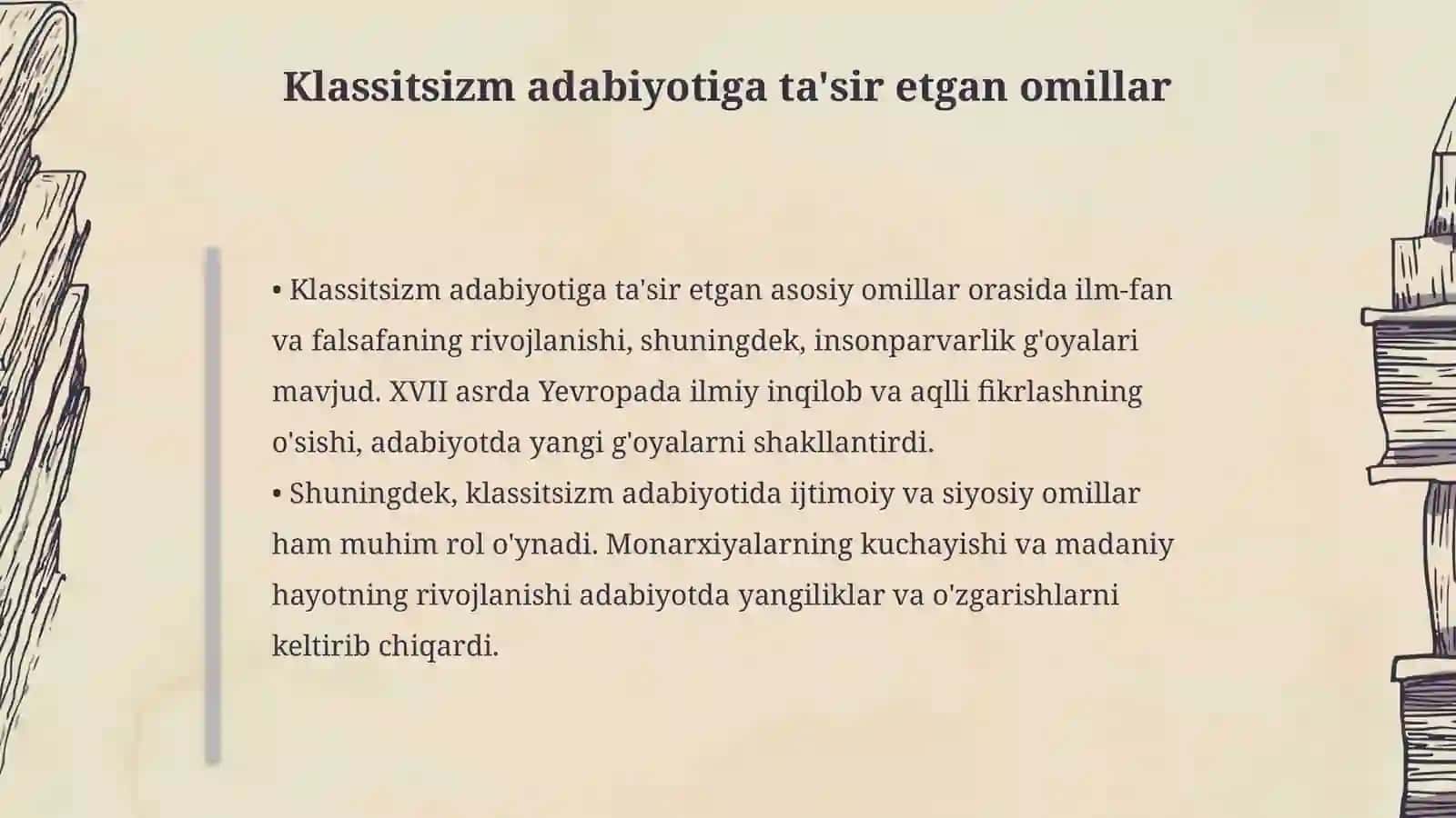 Yevropada Klassitsizim davri adabiyoti (XVII asr) 4