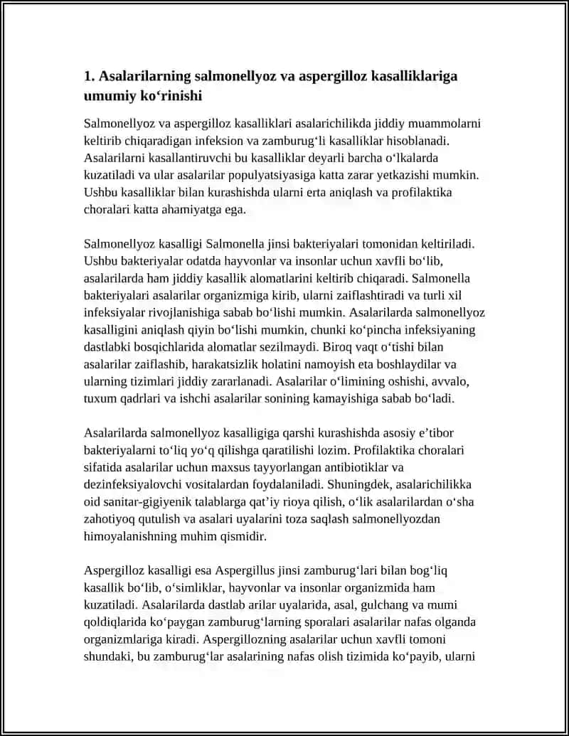 ASALARILARNING SALMONELLYOZ VA ASPERGILLYOZ KASALLIGI 4