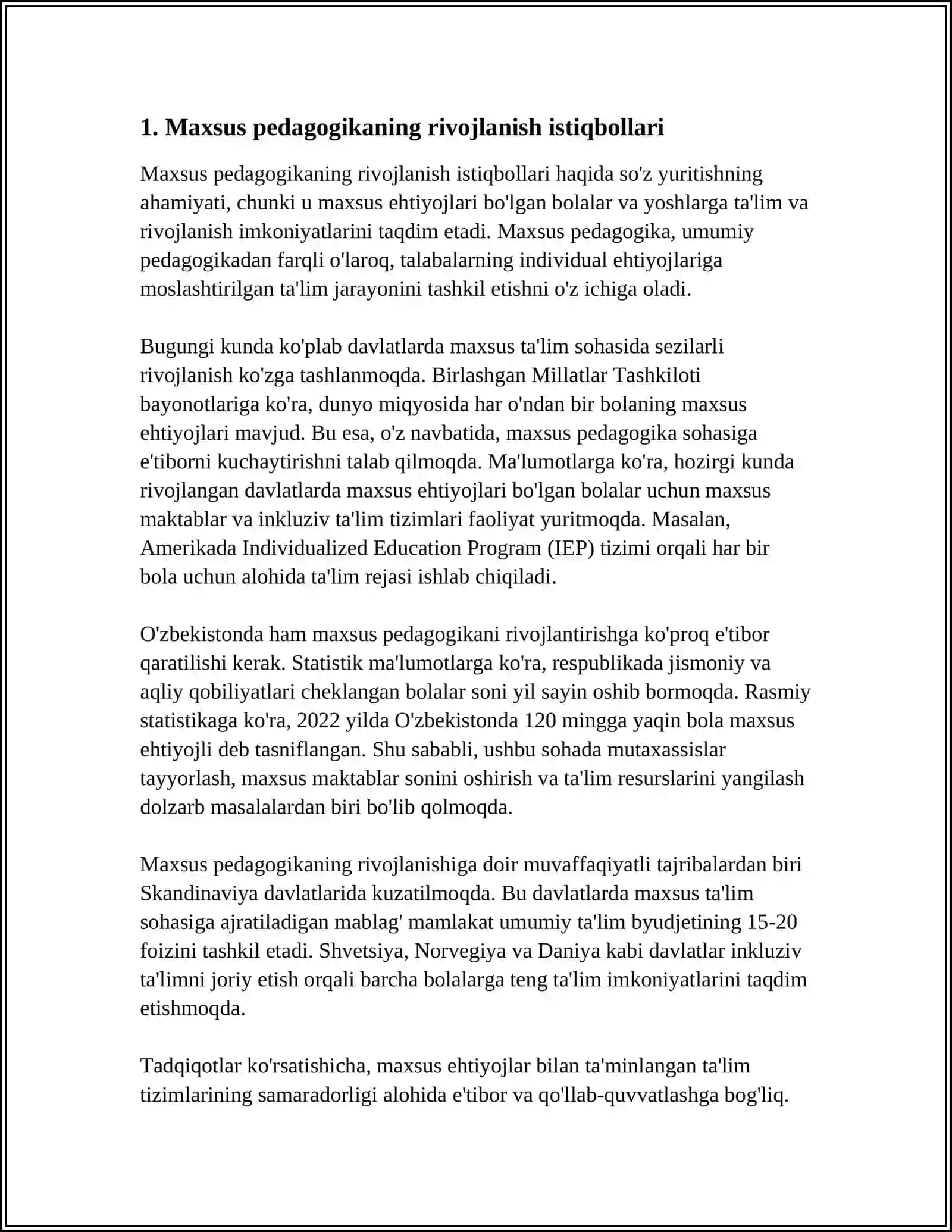 Rivojlanishida Nuqsoni Boʻlgan Bolalarga Majmuaviy Yordam 4