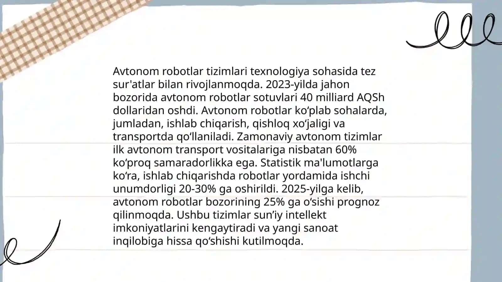 Robotlarni boshqarish tizimlari 4