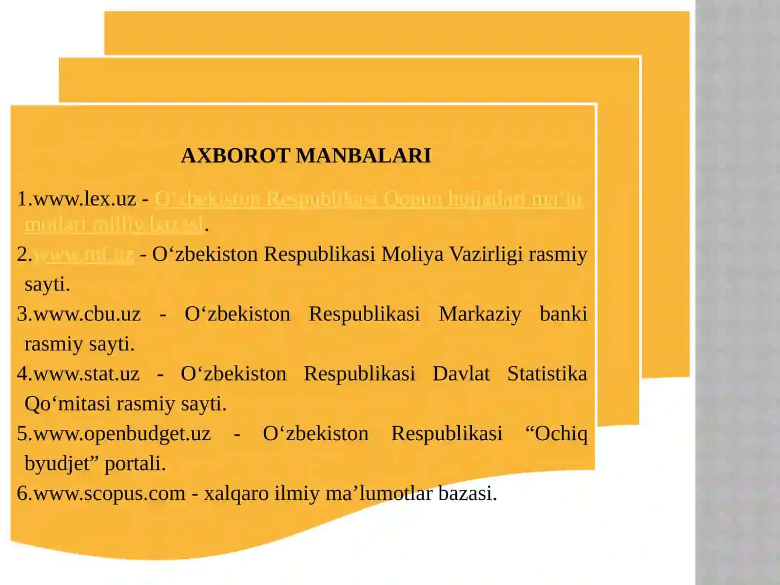 O‘QUV ADABIYOTLARI HAMDA AXBOROT MANBALARI 4