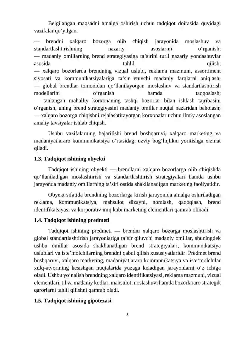 Xalqaro Bozorga Moslashrtirish va Global Standartlashrtirish 4
