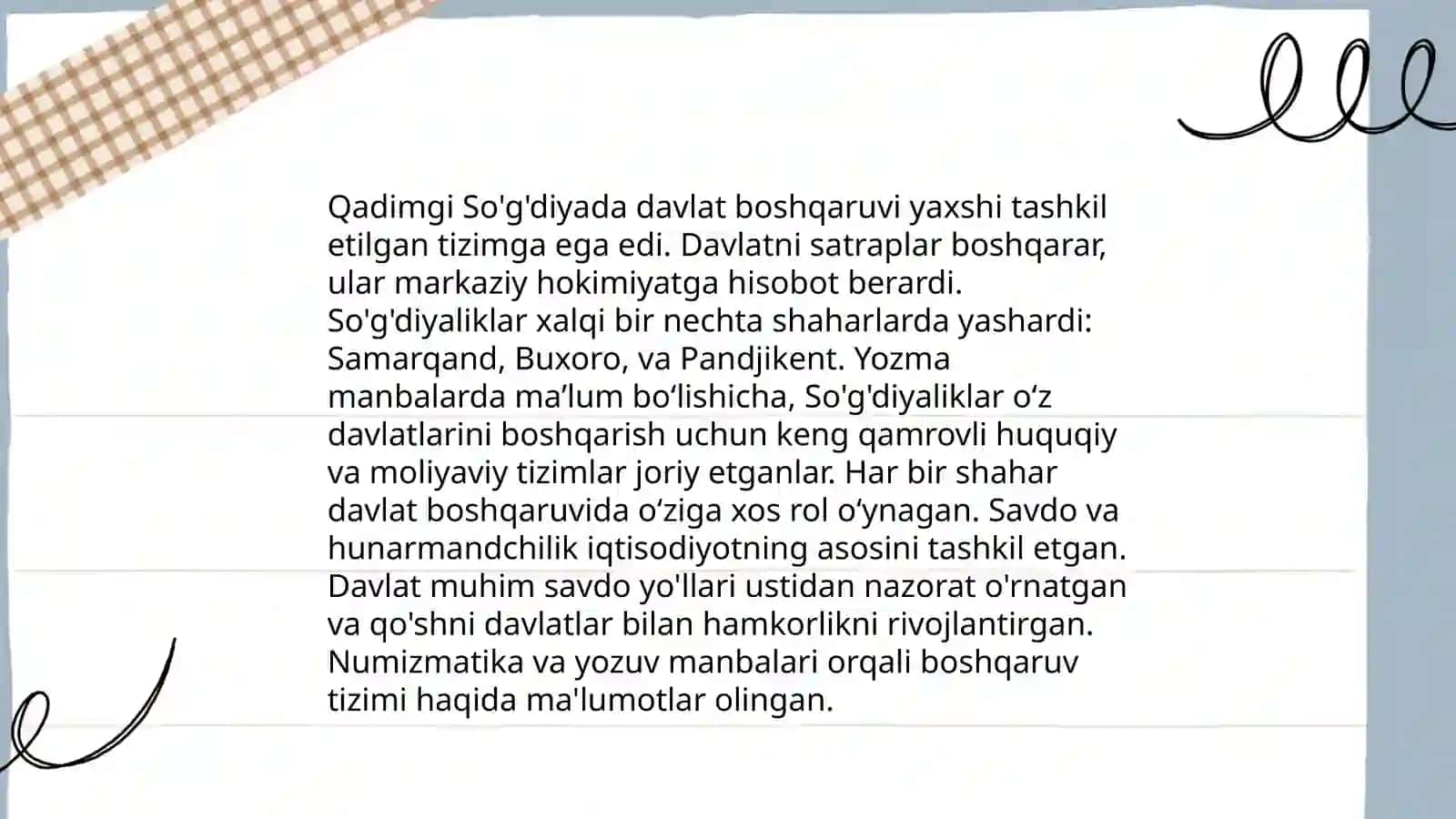O'rta Osiyo qadimgi xalqlari va davlat birlashmalari 4