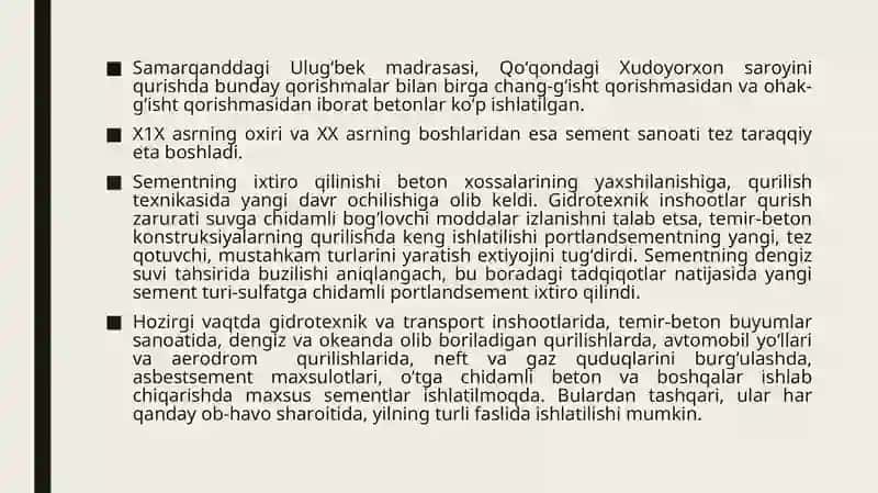 Qurilish materiallari va buyumlari 4