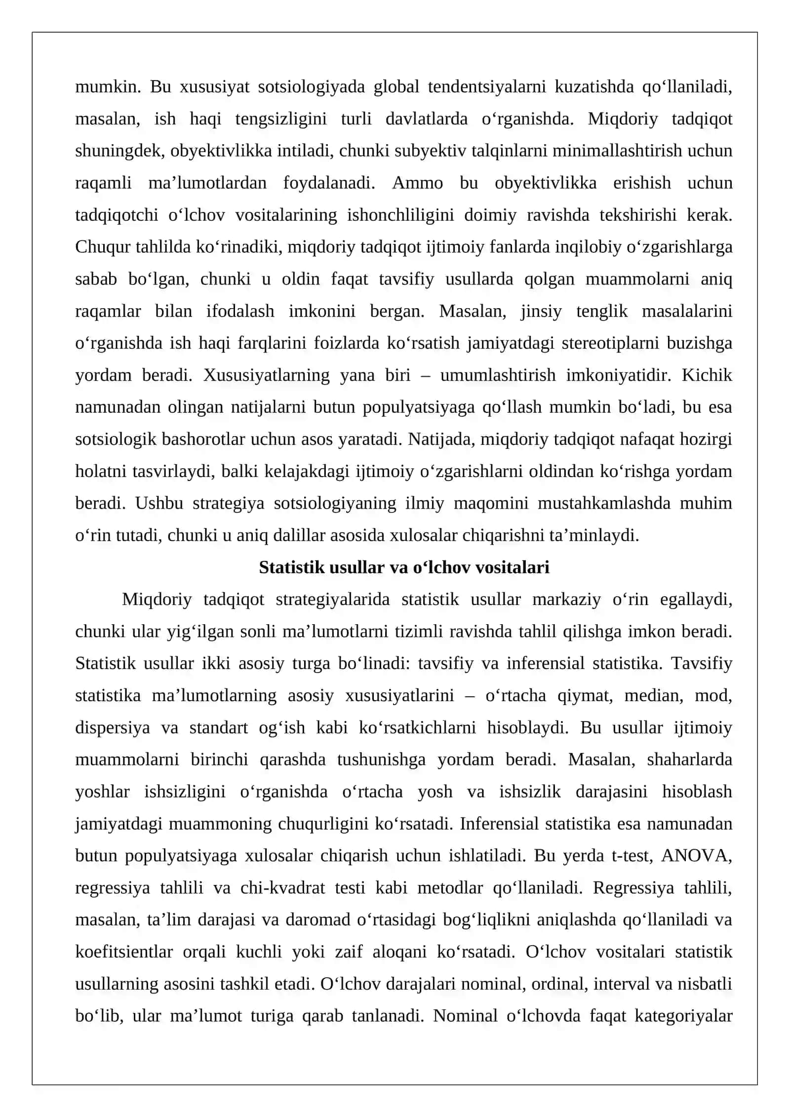 Sotsiologik taḍqiqotlar miqdoriy va sifatli strategiyalari 4