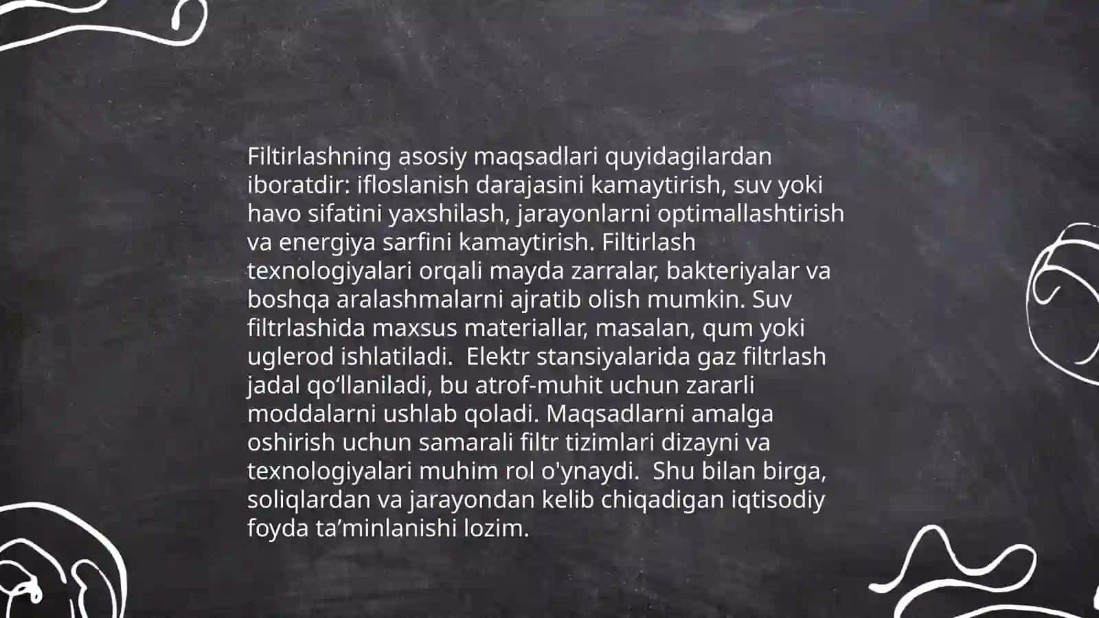 Filtirlash va uning turlari. Jarayon nazariy asoslari.Filtirlar konstruksiyalar Turdaliyev Afzalbek 4