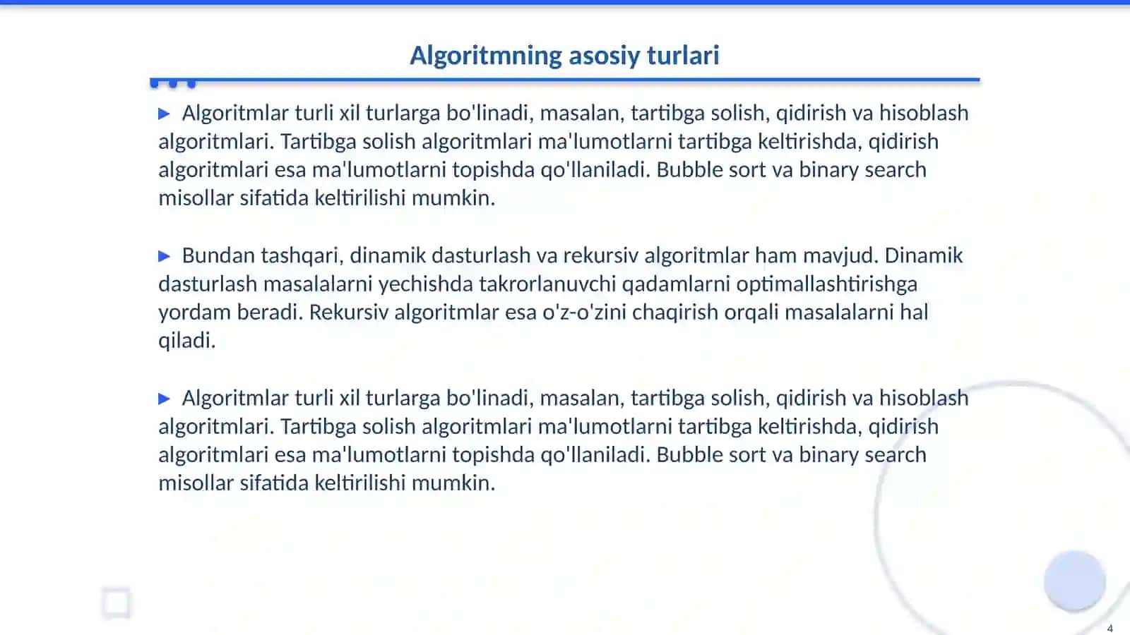 Masalalarning algoritmini tuzish va shu algoritm asosida Delphi dasturlash tilida dastur tuzish 4