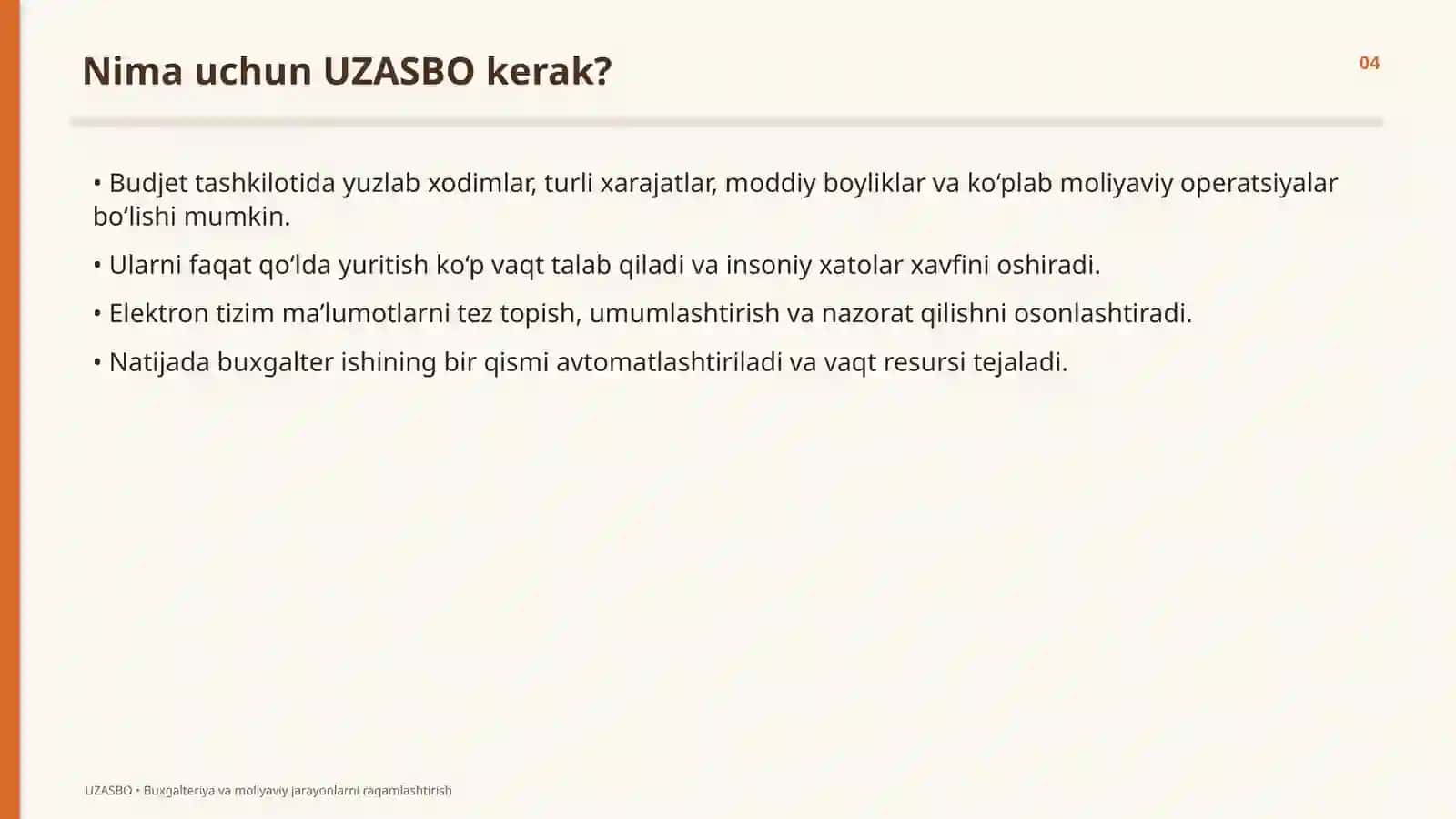 UZASBO DASTURI 4