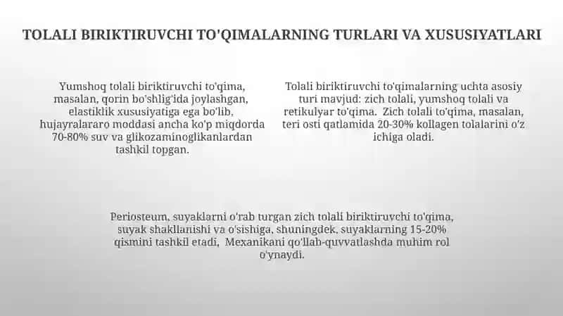 Suyak va Tolali Biriktiruvchi To'qimalar 4