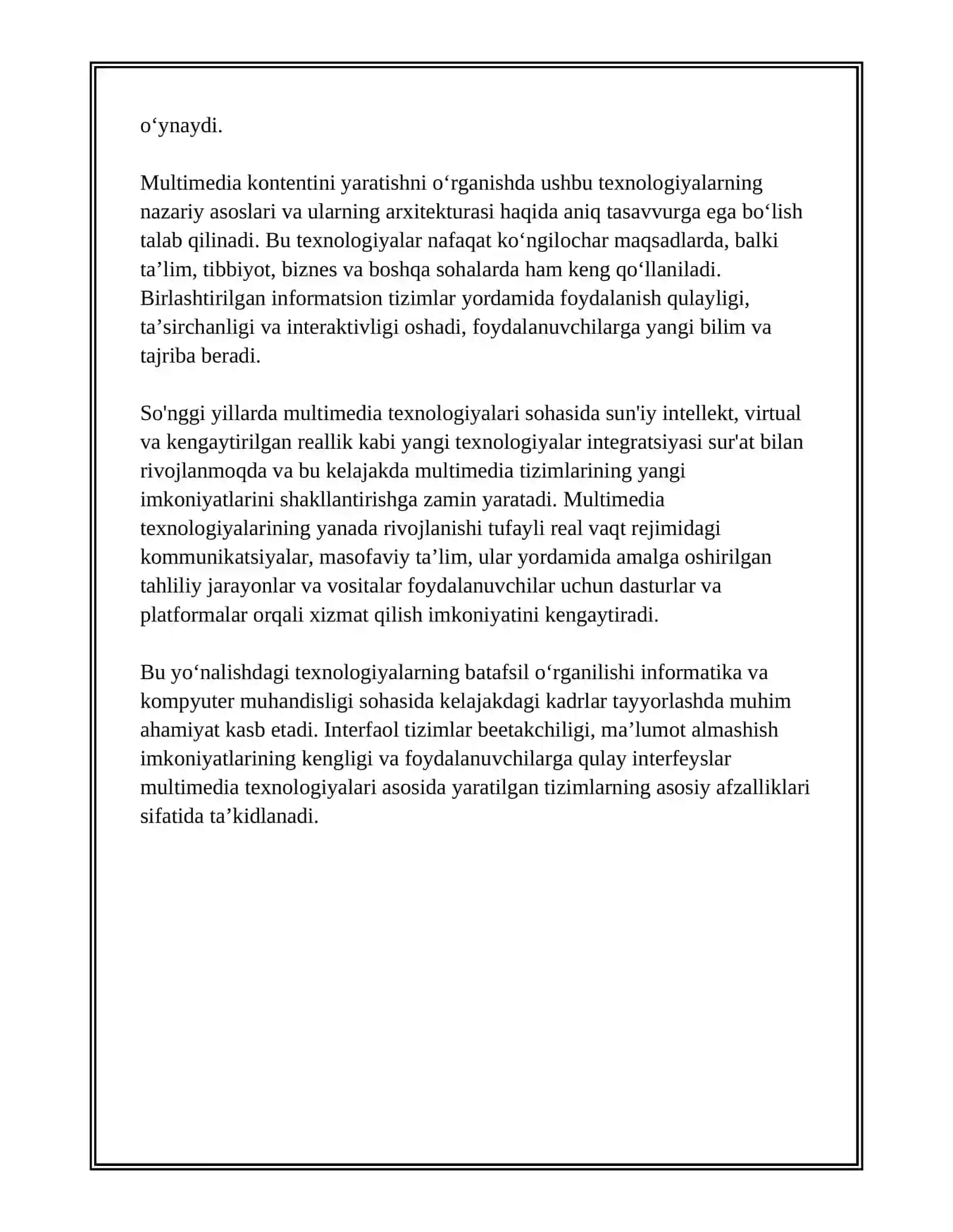 MULTIMEDIYA TEXNOLOGIYALARI 4