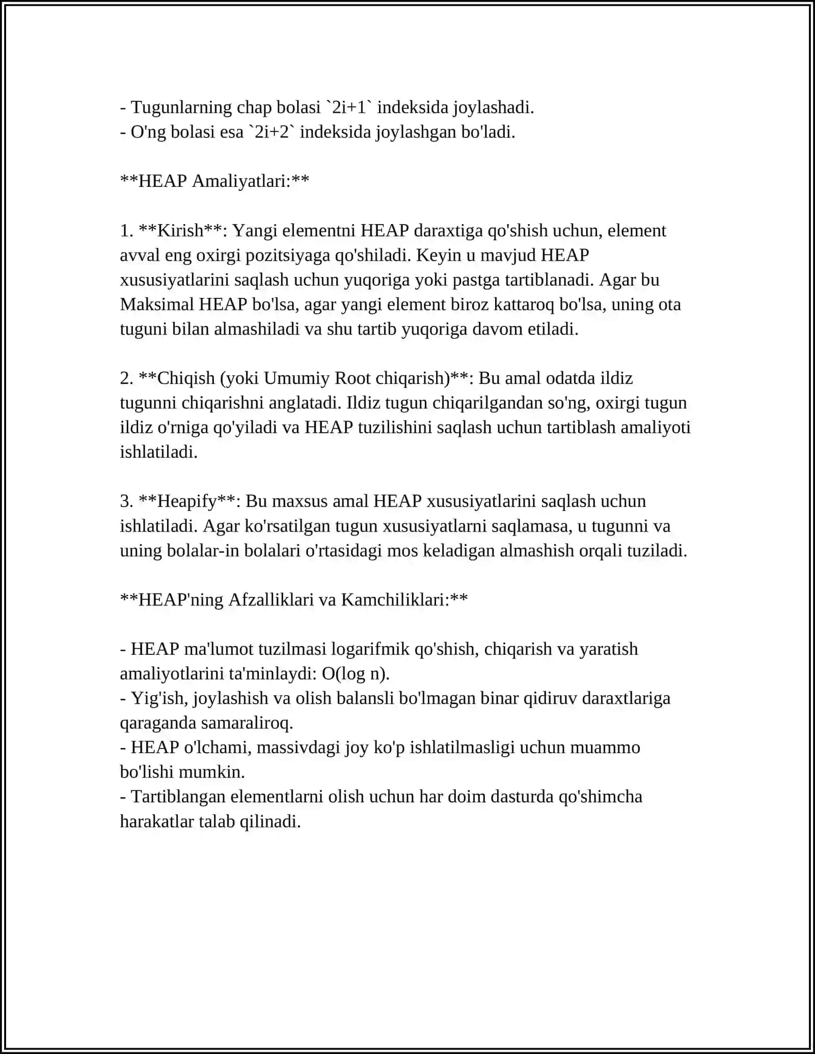 HEAP TREE TUZILMASI TAVSIFI 4