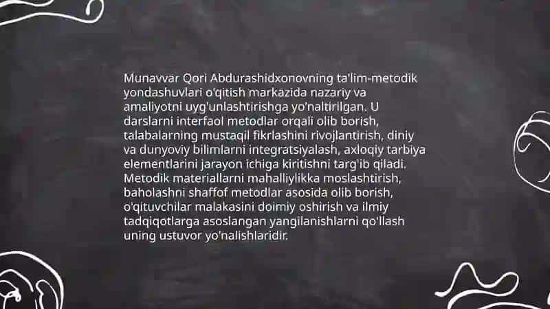 Munavvar Qori Abdurashidxonovning pedagogik qarashlari 4