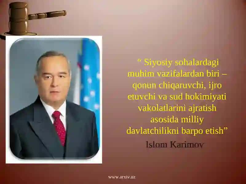 O’zbekiston Respublikasida davlat hokimiyati 4