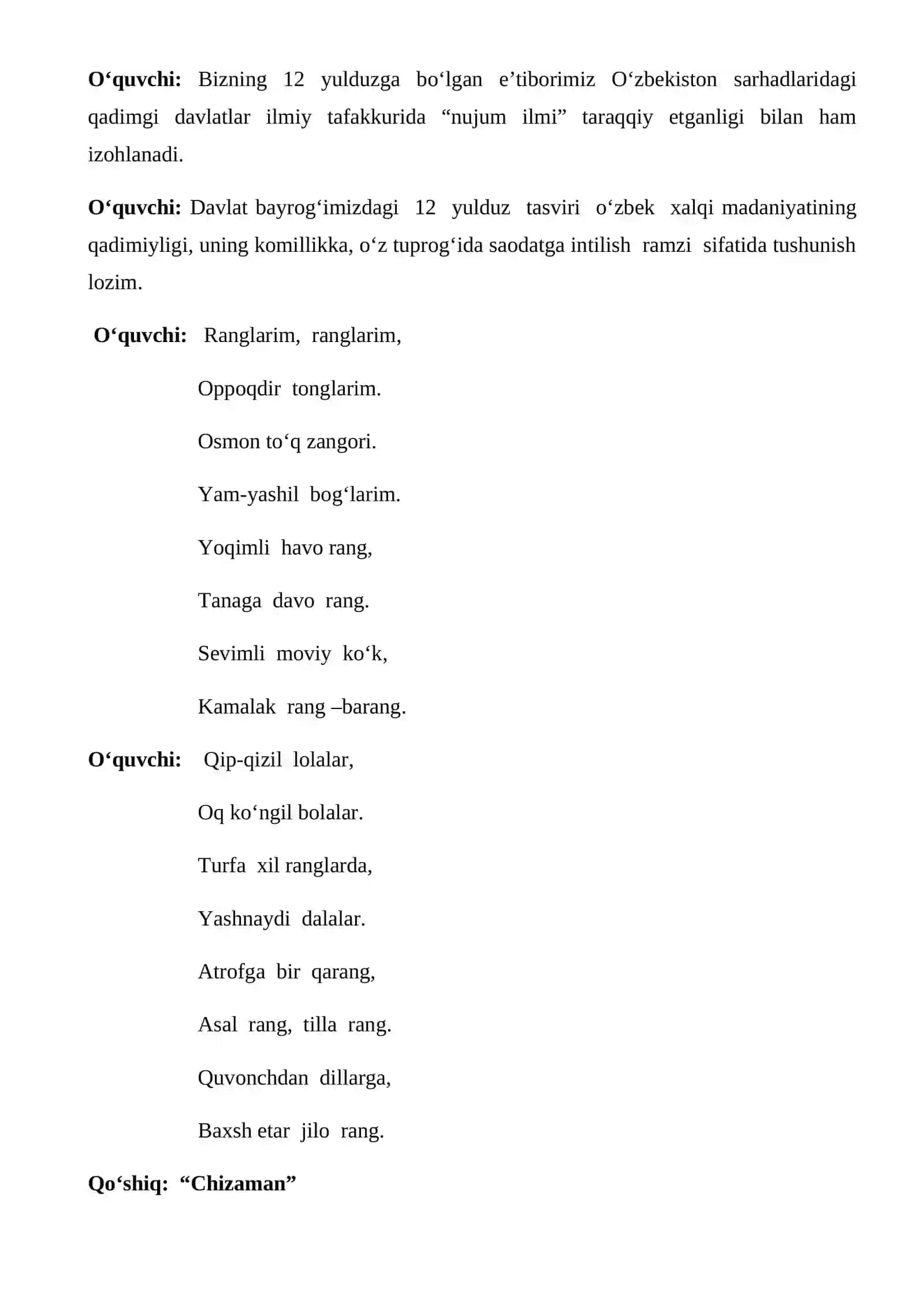Vatanim bayrog‘ini yuksaklarga ko‘taraylik 4