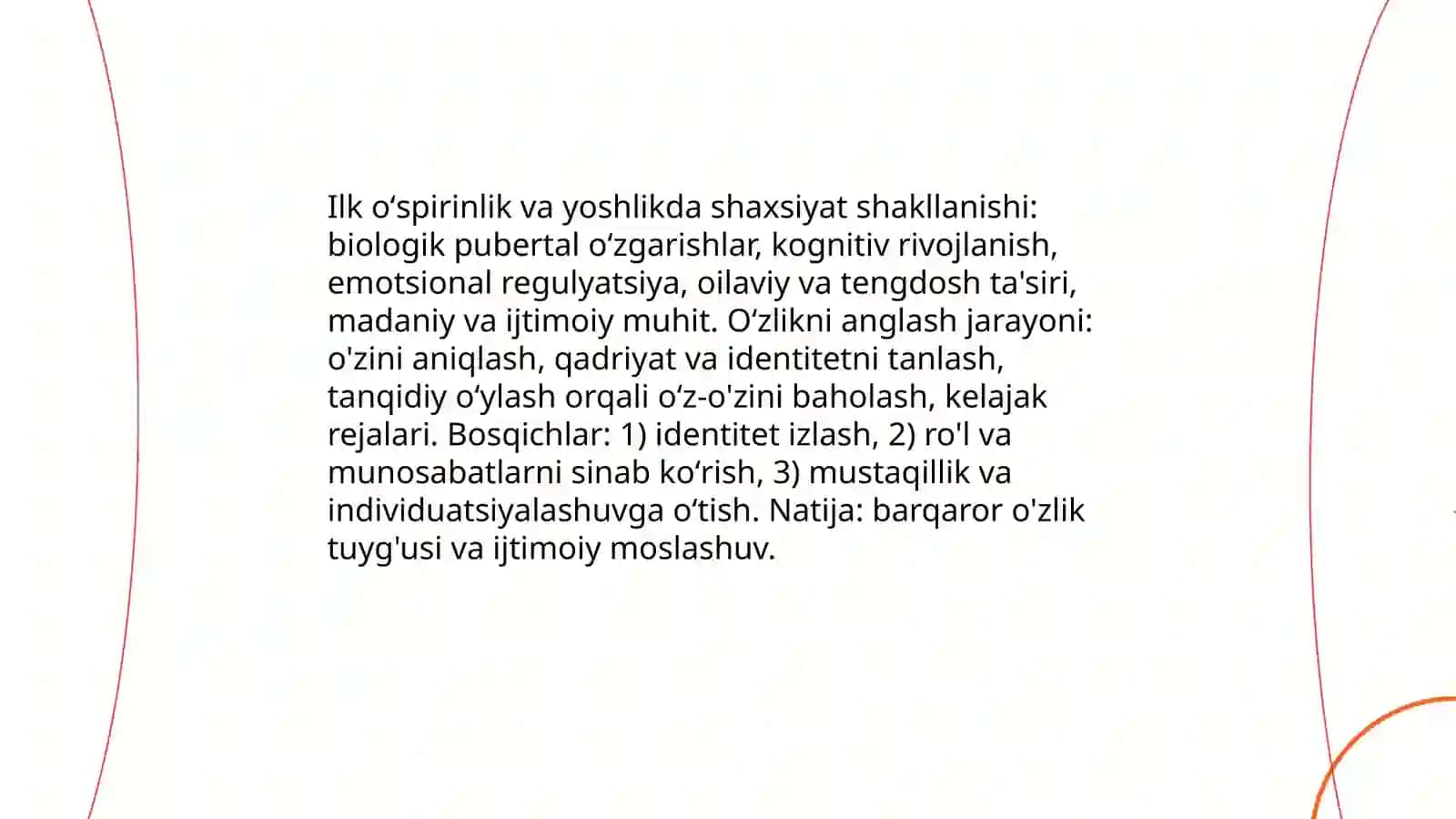 Ilk oʻspirinlik va yoshlik davrida psixik rivojlanish xususiyati 4