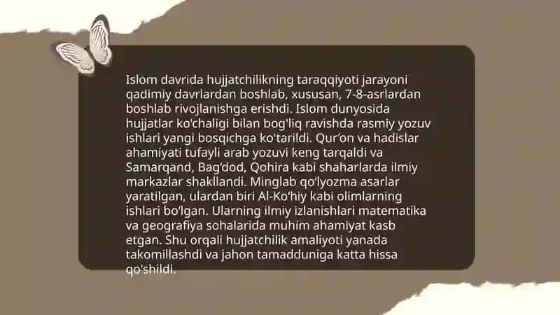 Hujjatchilik tarixi 4
