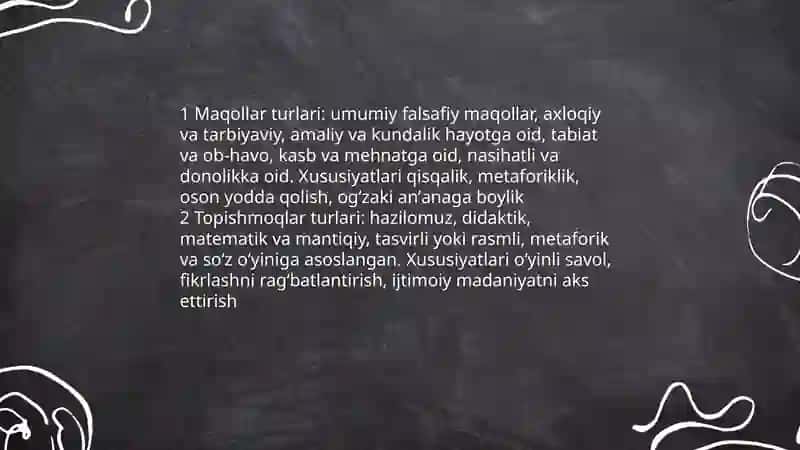Xalq maqollari va topishmoqlar 4