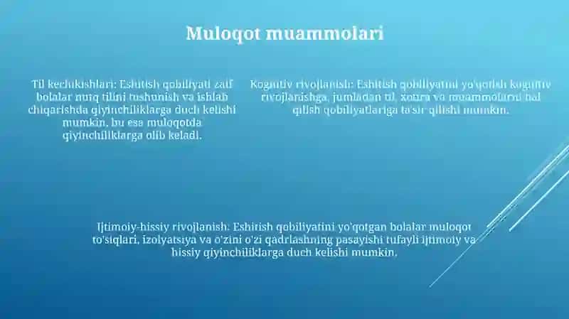 Eshitishida Nuqsoni Bo'Lgan Bolalar Shaxsiyati 4