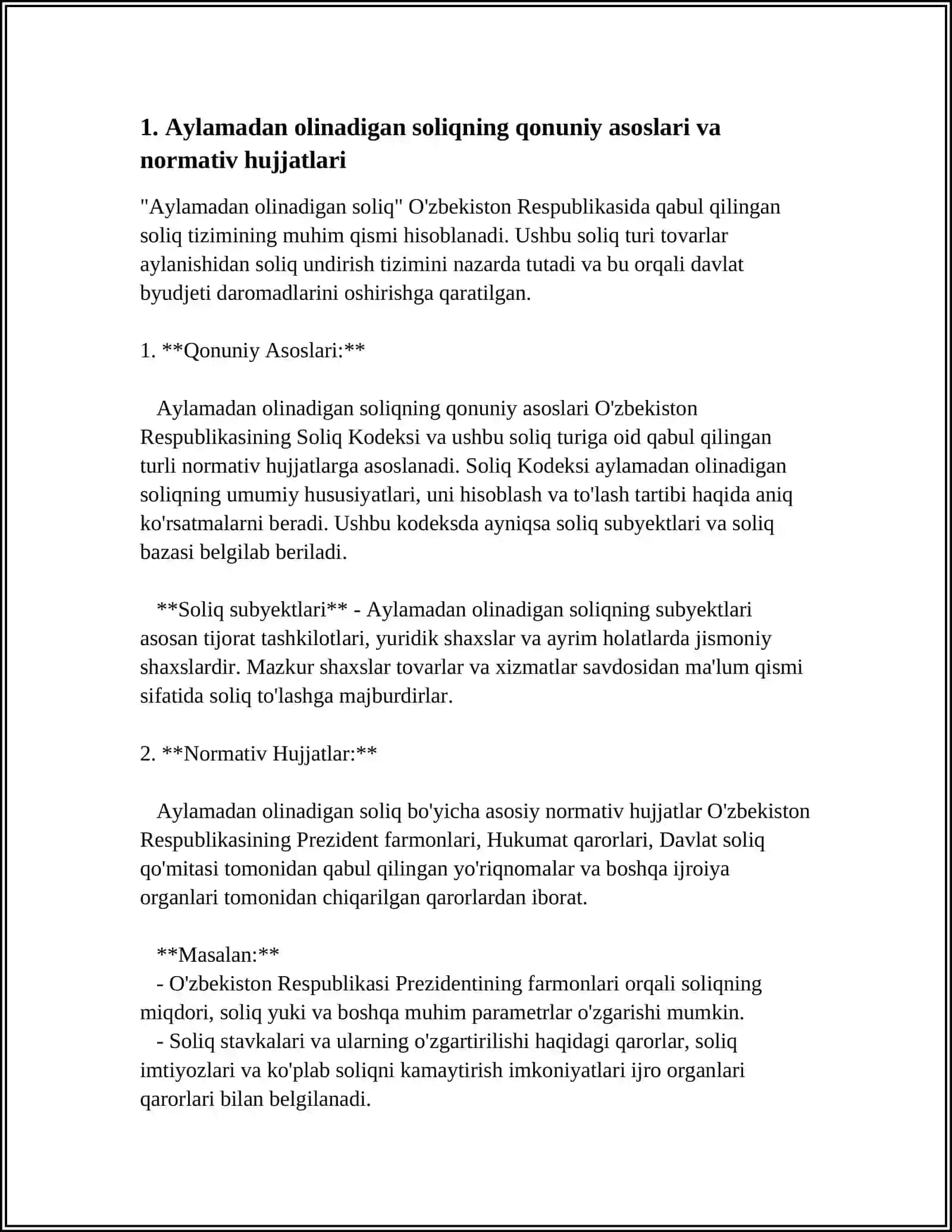 AYLAMADAN OLINADIGA SOLIQNI HISOBLAB CHIQARISH SOLIQ HISOBOTINI HISOBLAB CHIQARISH HAMDA TO'LASH TARTIBI 4