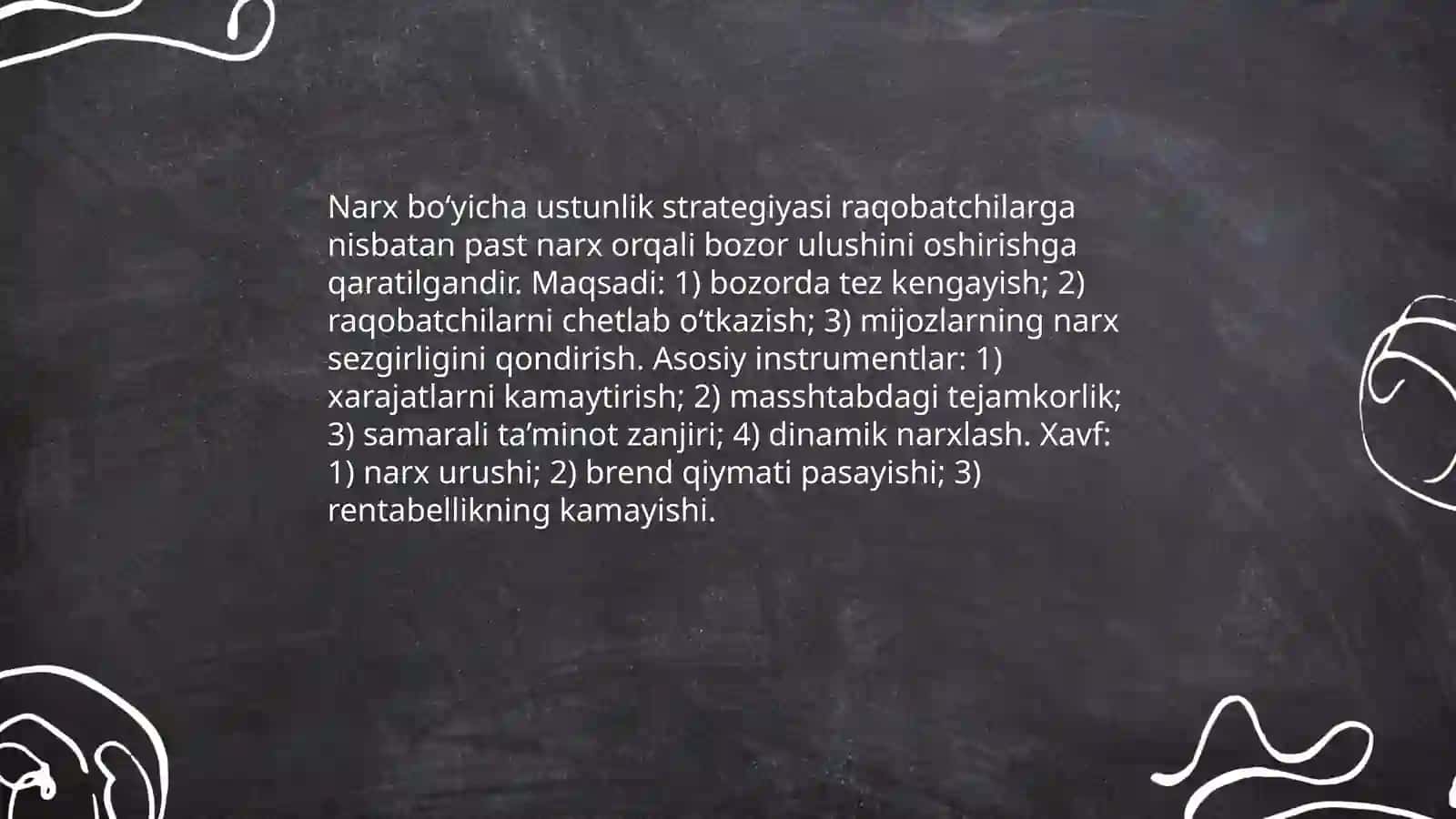Raqobat ustunligi va unga erishish konsepsiyalari 4