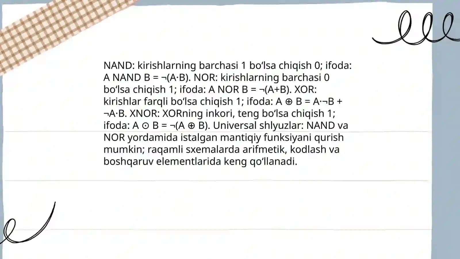 Raqamli mantiqiy sxemalar Digital Logic Circuit 4