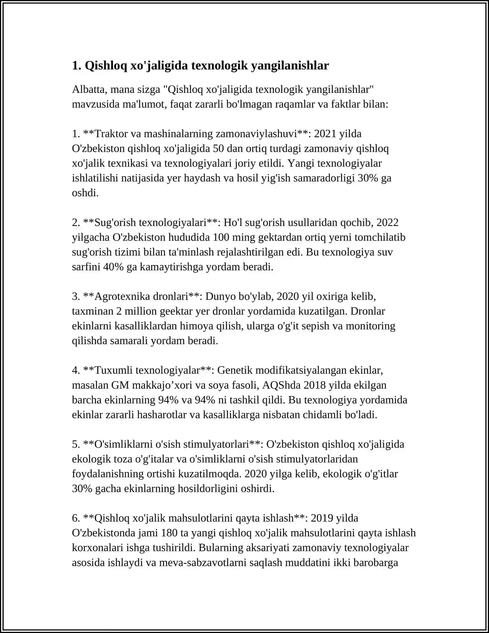 Qishloq xo'jaligida texnologik yangilanishlar 4