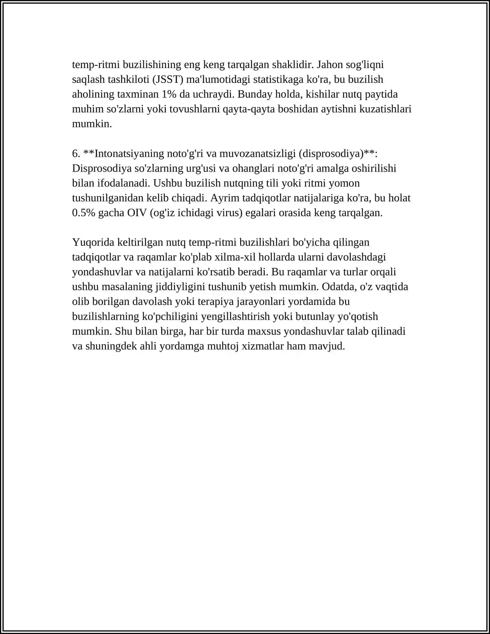 NUTQNING TEMP-RITM BUZULISHLARI BO'LGAN BOLALARNING PSIXOLOGIK XUSUSIYATLARI BILISH JARAYONLARI,XISSIY-IRODAVIY SOXASI,SHAXSLARARO MUNOSABATI,FAOLIYATI ULARNI TEKSHIRISH VA KORREKSIYALASH 4