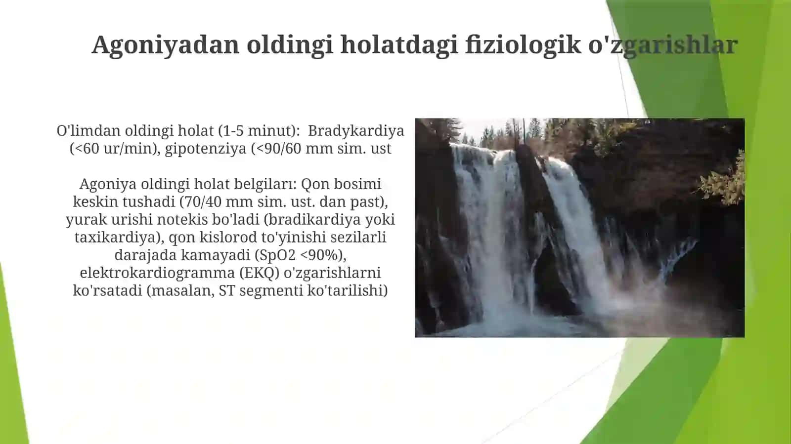 Agoniya holatidagi fiziologik o'zgarishlar 4