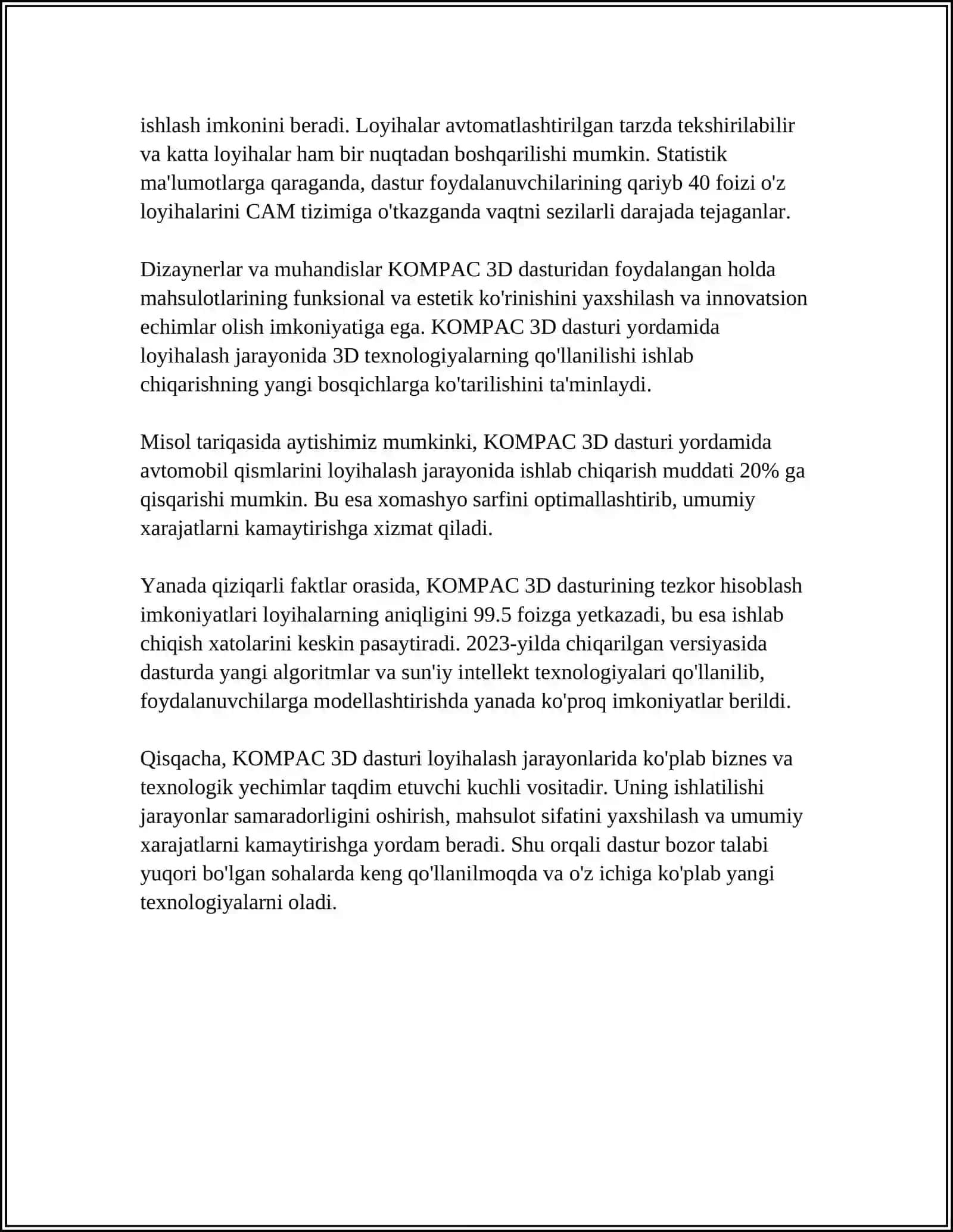KOMPAC 3D DASTURDA DETALLARNI LOYIHALASH 4