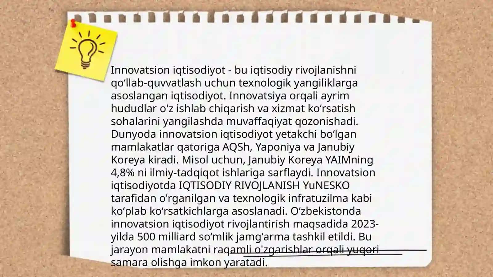 Firmaning ilmiy-texnik rivojlanishi. Innovatsiyalar va investitsiyalar. Investitsiyalar va korxonaning investitsiya faoliyati 4