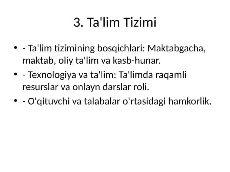 Fan, Ta'lim, Madaniyat va Aholiga Xizmat Ko'rsatish 4