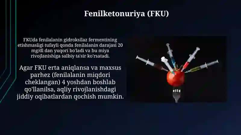 Aminokislotalar almashinuvi buzilishiga oid kasalliklar 4