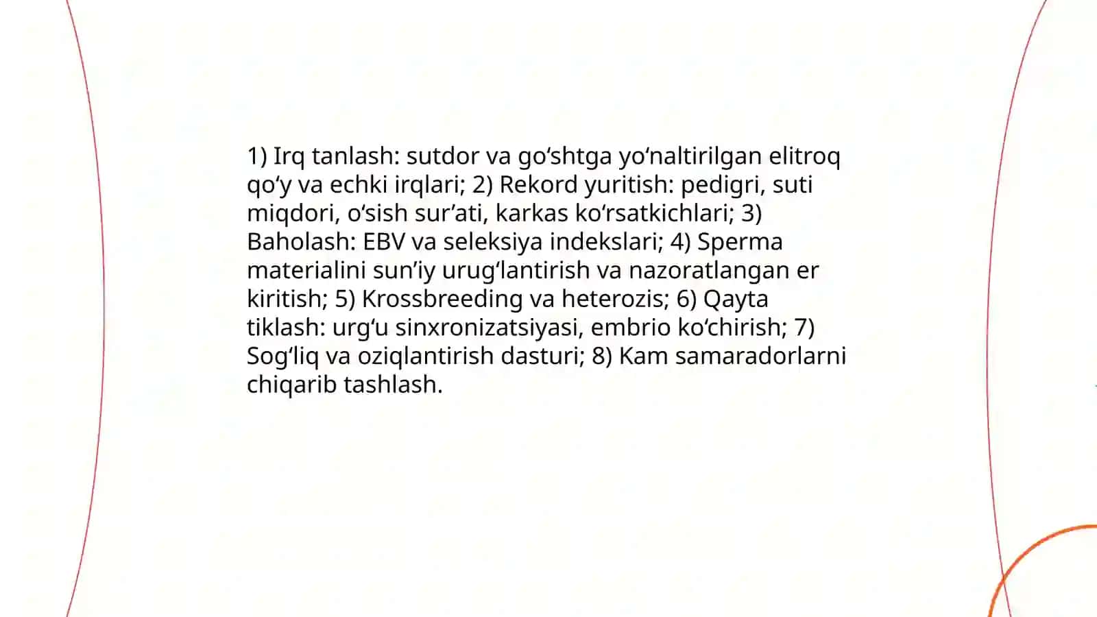 Sutemizuvchilar naslchilik: sigir va qoramol zotlarini takomillashtirish 4