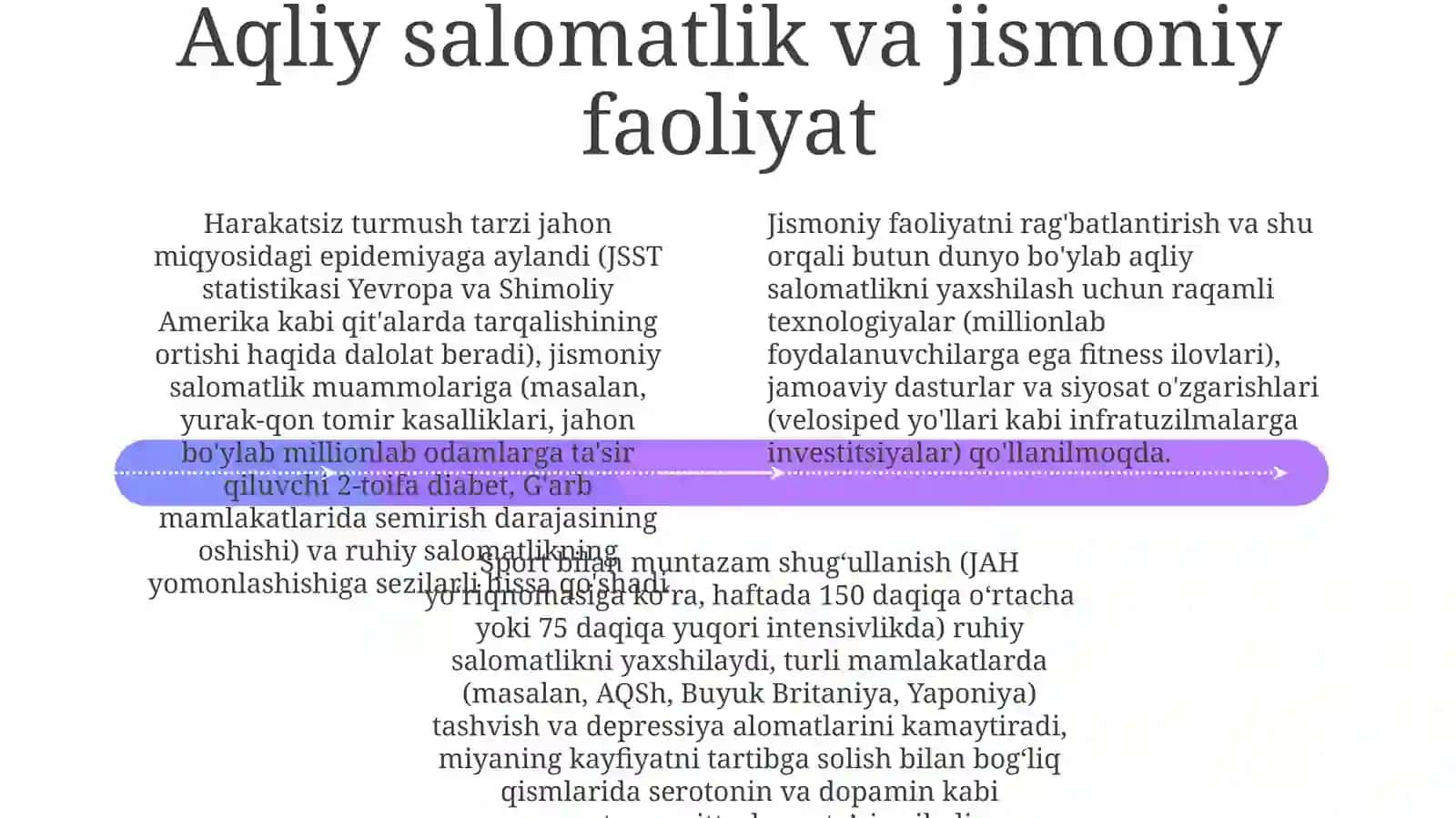 Jismoniy faollik va sog'lik saqlash: Zamonaviy tendensiyalar 4
