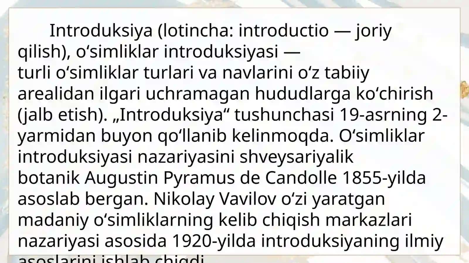 Odinaning Dorivor õsimliklar intorduksiyasi 4