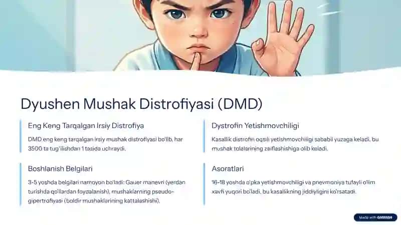 Nerv mushak distrofiyalari- Miopatiyalar (Dyushen, Erba, Bekker). Multifaktorial kasalliklar. Etiologiya, patogenez, differensial diagnostikasi 4